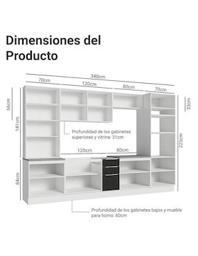 Cocina integral Madesa Lux