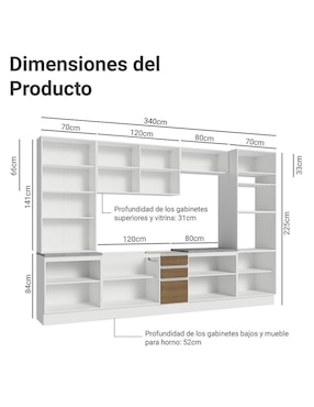 Cocina integral Madesa Glamy
