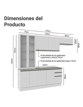 Cocina integral Madesa Glamy