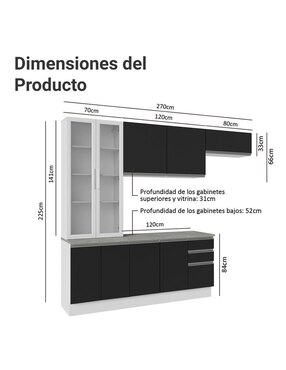 Cocina integral Madesa Glamy