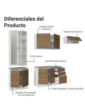 Cocina integral Madesa Glamy