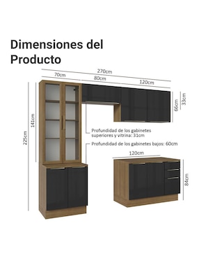 Cocina integral Madesa Lux