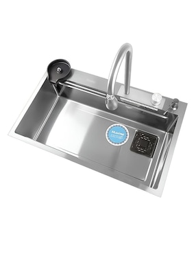 Tarja de acero inoxidable Maxims con escurridor derecho