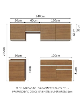 Cocina integral Madesa Glamy