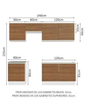 Cocina integral Madesa Glamy
