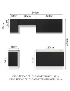 Cocina integral Madesa Glamy