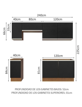 Cocina integral Madesa Glamy