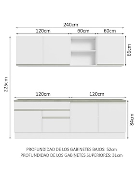 Cocina integral Madesa Glamy