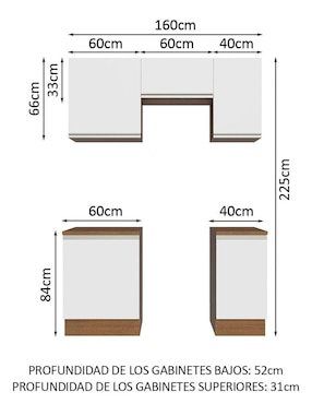 Cocina integral Madesa Glamy