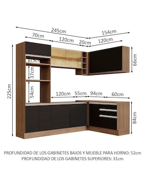 Cocina integral Madesa Glamy