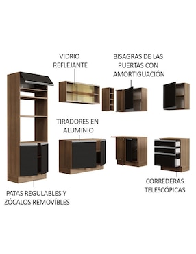 Cocina integral Madesa Glamy
