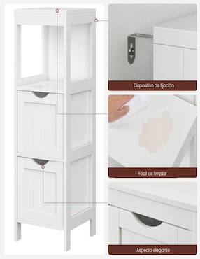 Torre de baño Songmics Home Sofie de MDF armable