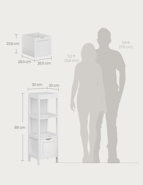 Torre de baño Songmics Home Sofie de MDF armable
