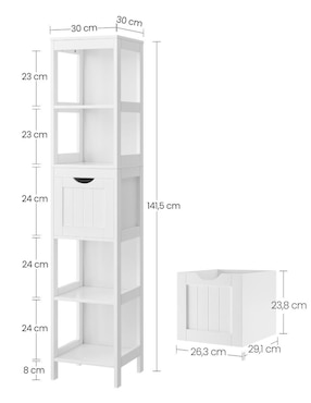 Torre de baño Songmics Home Sofie de MDF armable