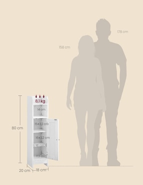 Torre de baño Songmics Home Shay de MDF