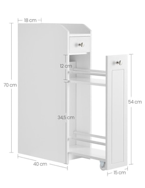 Torre de baño Songmics Home Shay de MDF