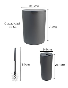 Juego de accesorios para baño Coza 3 piezas