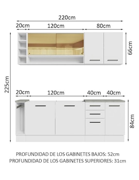 Cocina integral Madesa Ágata
