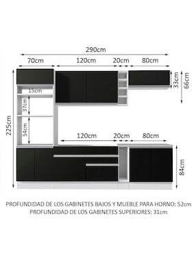 Cocina integral Madesa Glamy