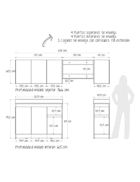 Cocina integral Maderkit Lucía