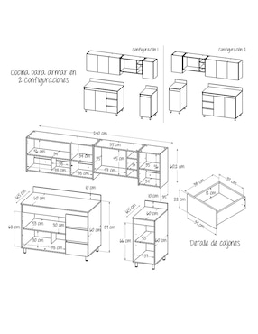 Cocina integral Maderkit Isabella