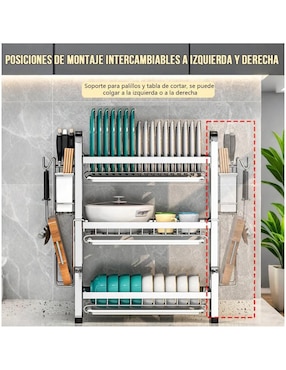 Escurridor de trastes/biberones Belug de acero inoxidable