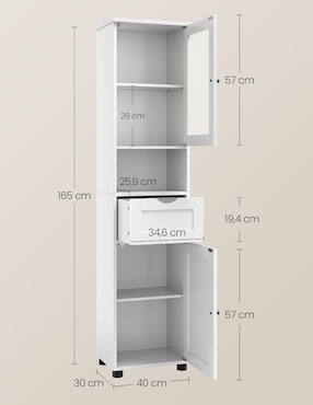 Torre de baño Songmics Home Sofie MDF