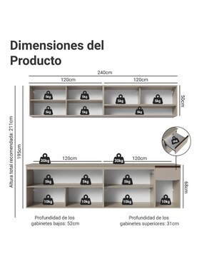 Cocina integral Madesa Nice