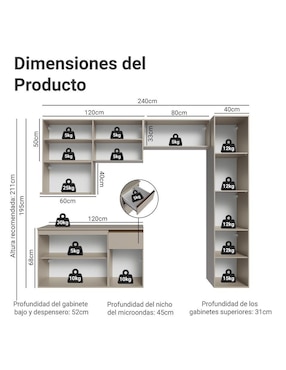 Cocina integral Madesa Nice