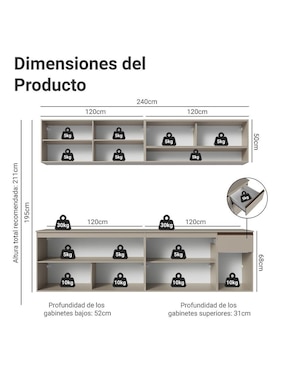Cocina integral Madesa Nice