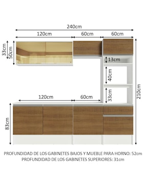Cocina integral Madesa Diamante