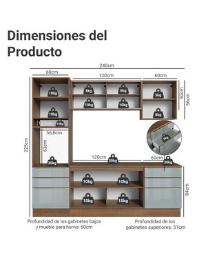 Cocina integral Madesa Lux