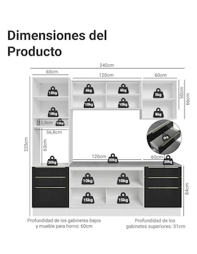 Cocina integral Madesa Lux