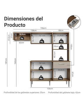 Cocina integral Madesa Aura