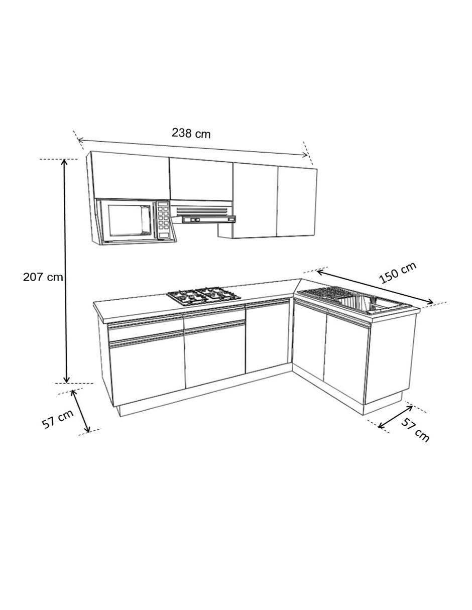 Cocina Integral Roma blanca 3