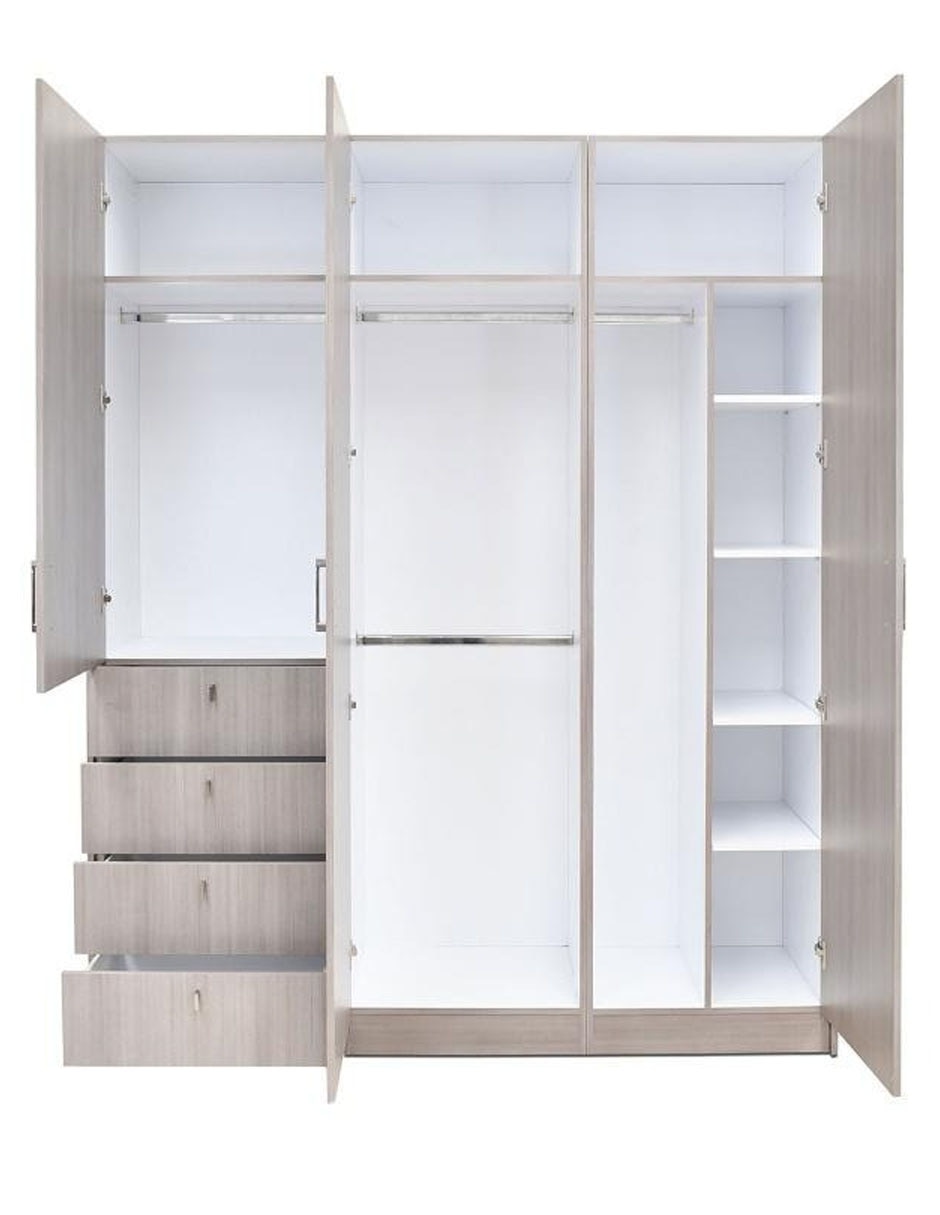 CLOSET DE PAQUETE A, 131 X 64 CM, GRIS