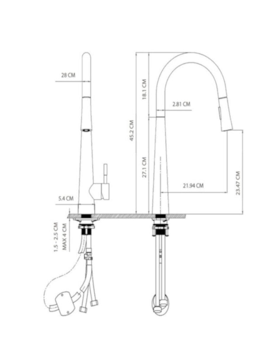 Llave mezcladora Monomando 6