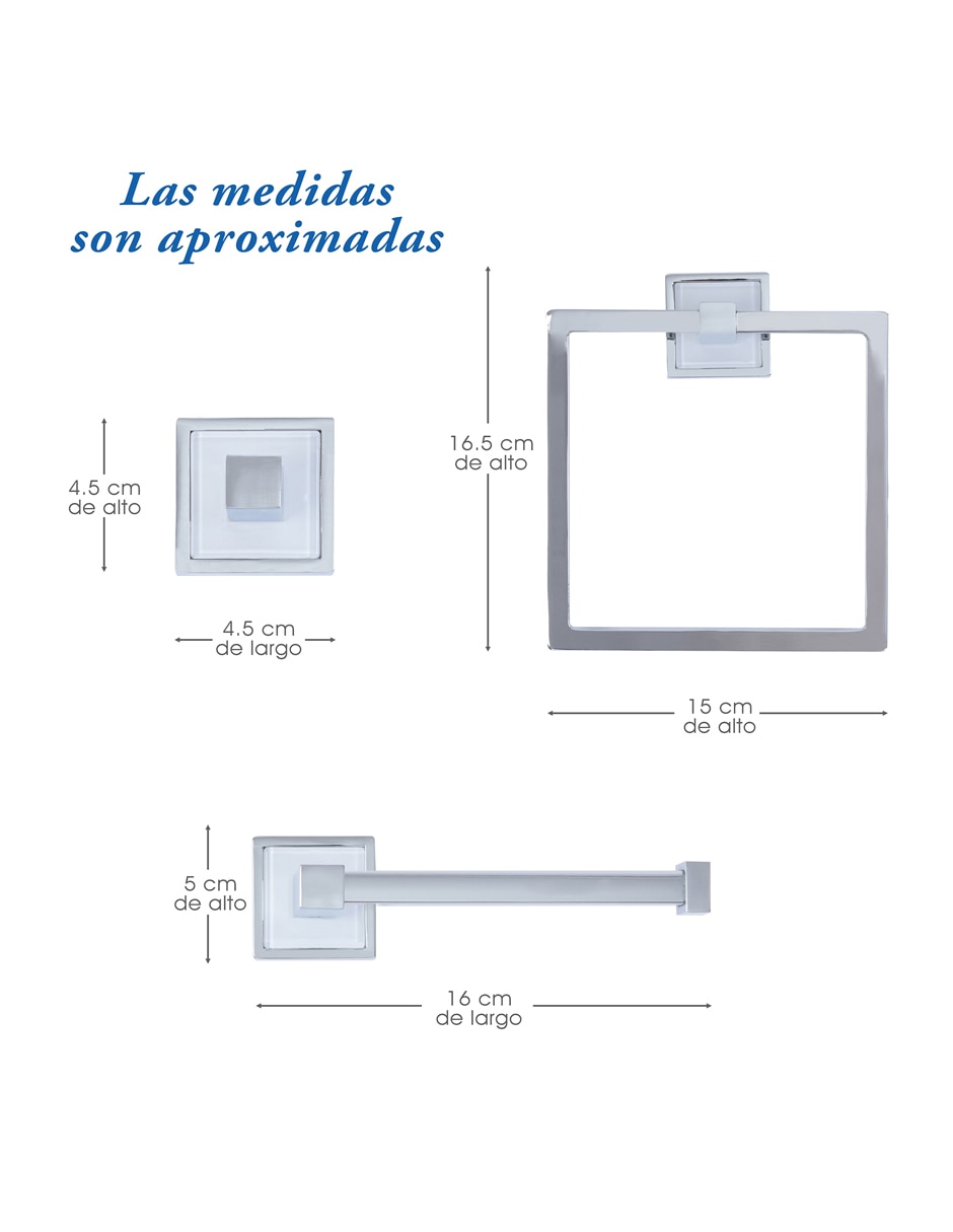 Juego de accesorios para baño 3 piezas 7