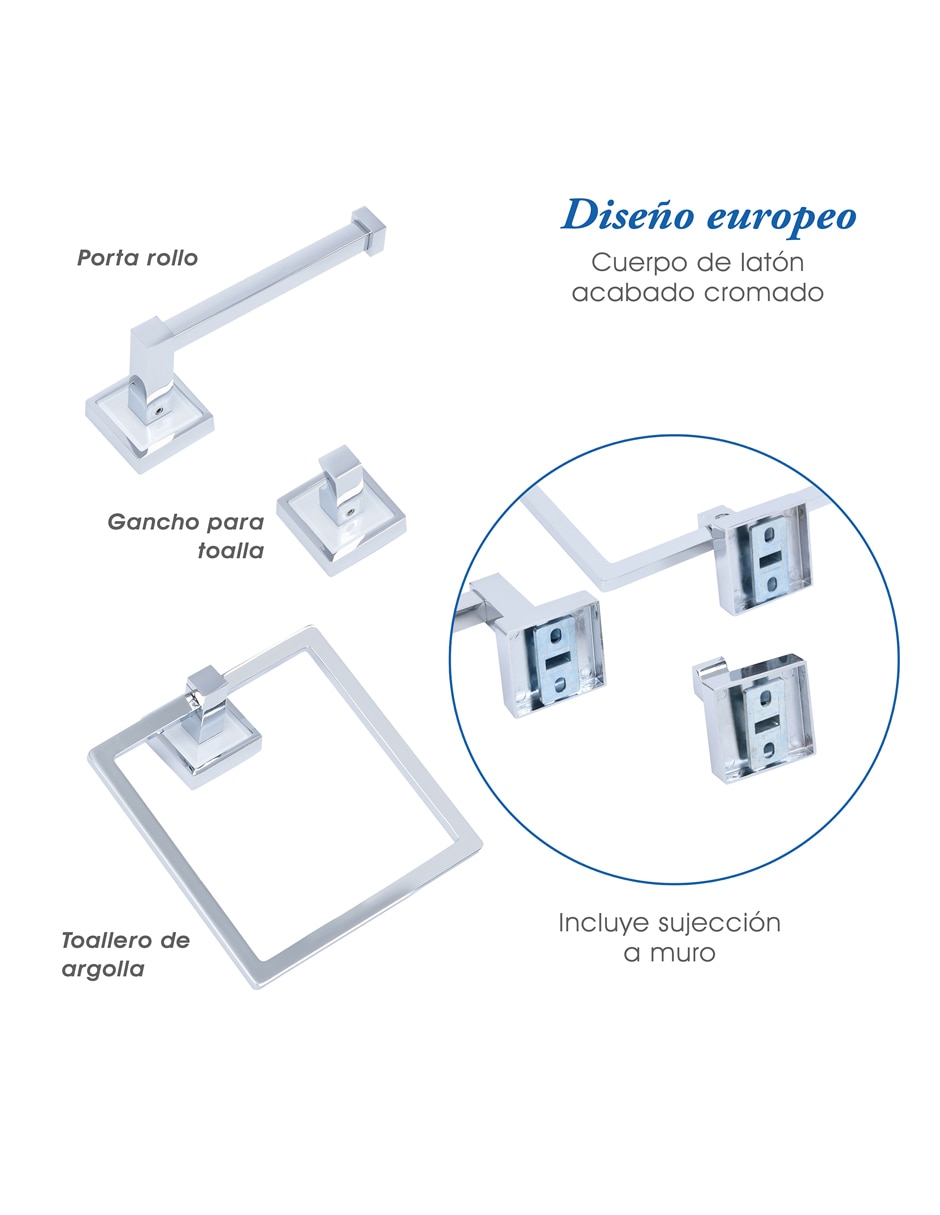 Juego de accesorios para baño 3 piezas 5
