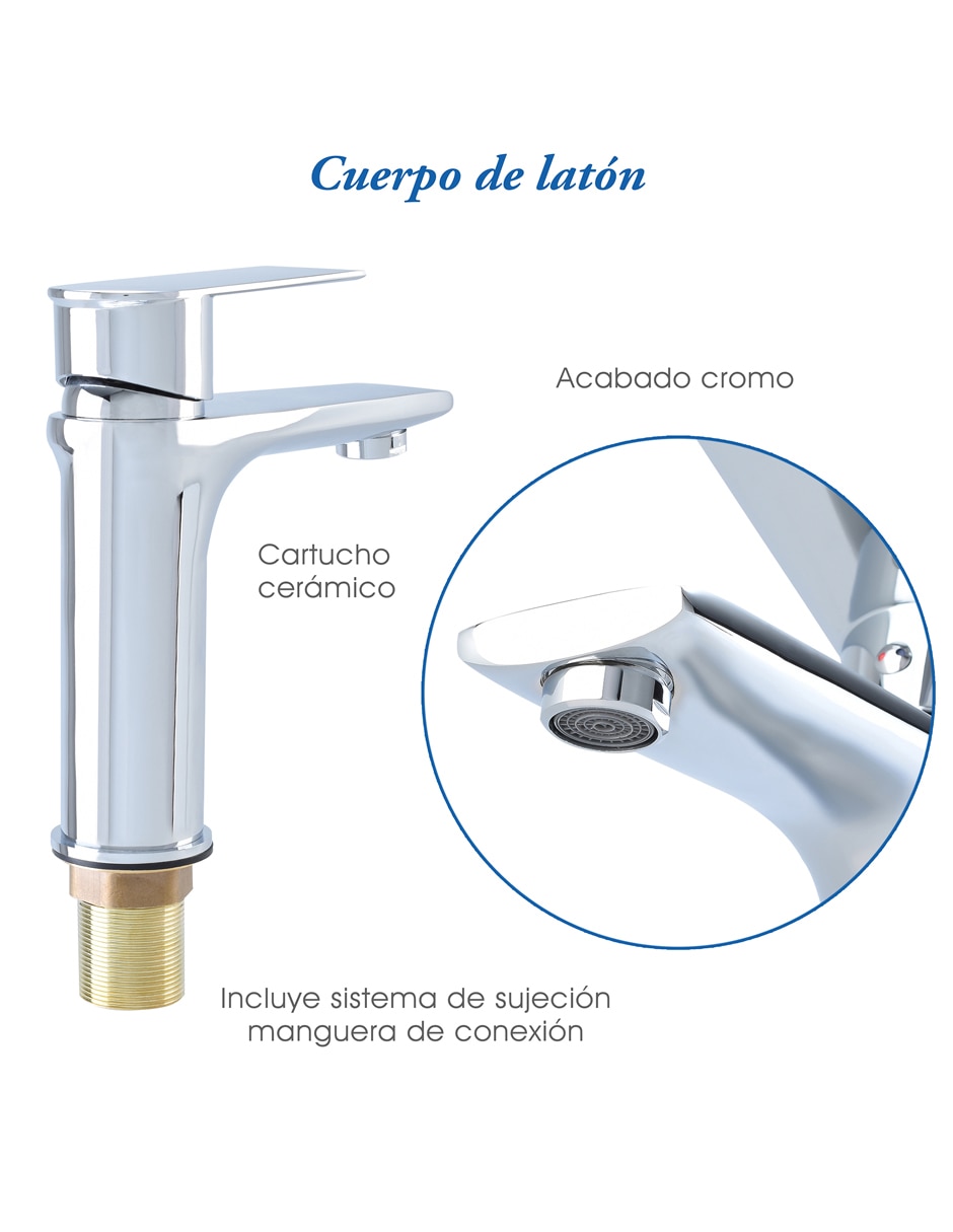 Monomando para lavabo 4