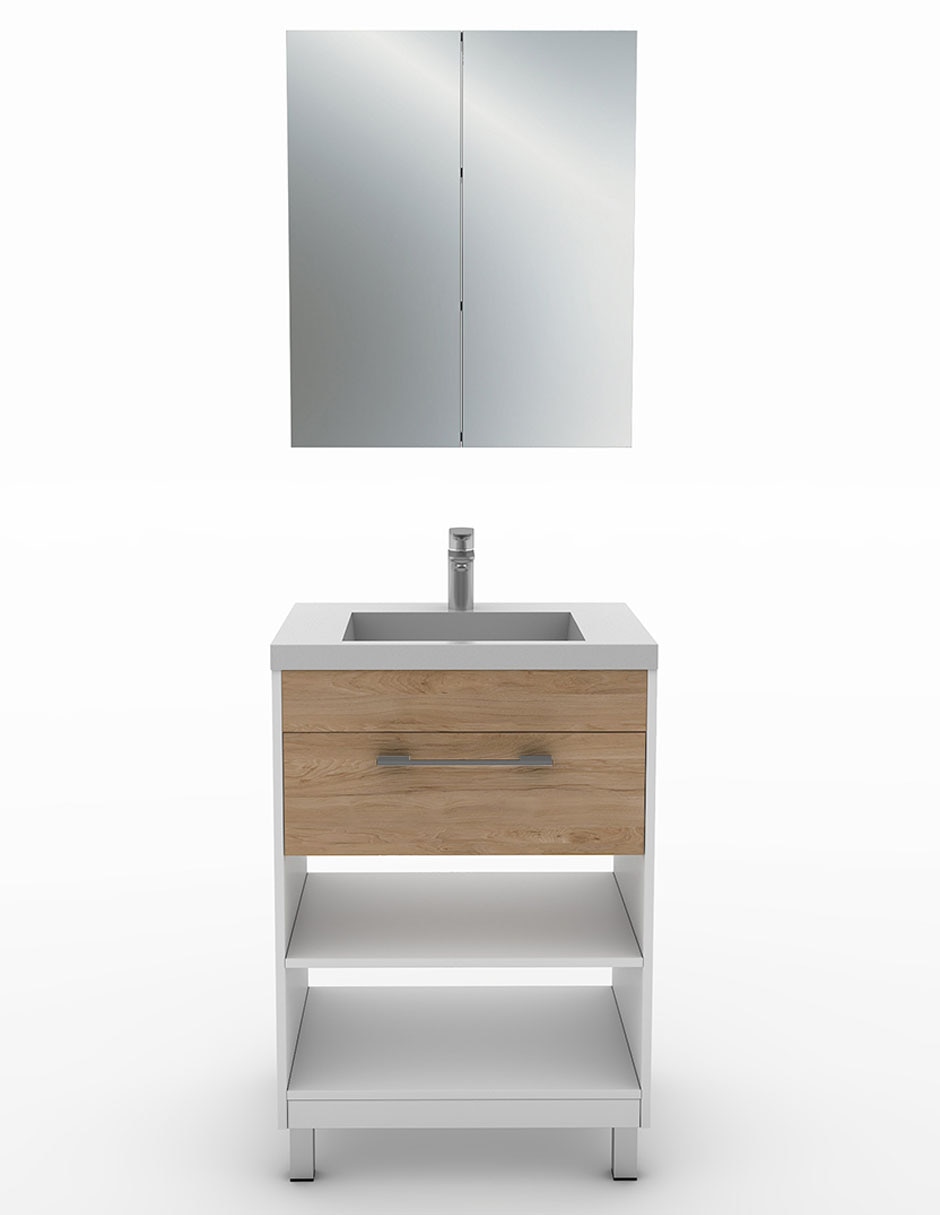 Paquete de baño Lucas de melamina armable