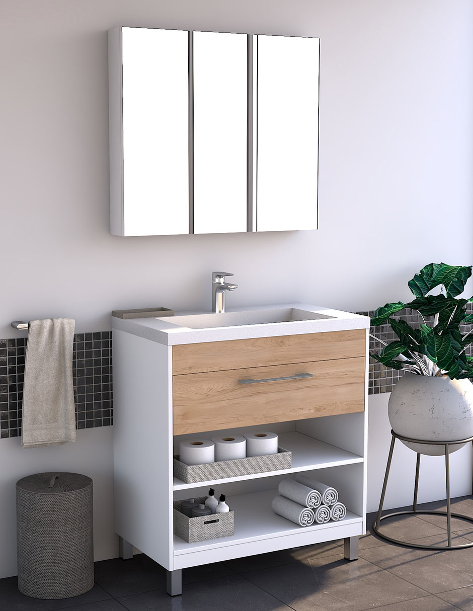 Paquete de baño Lucas de melamina armable 5