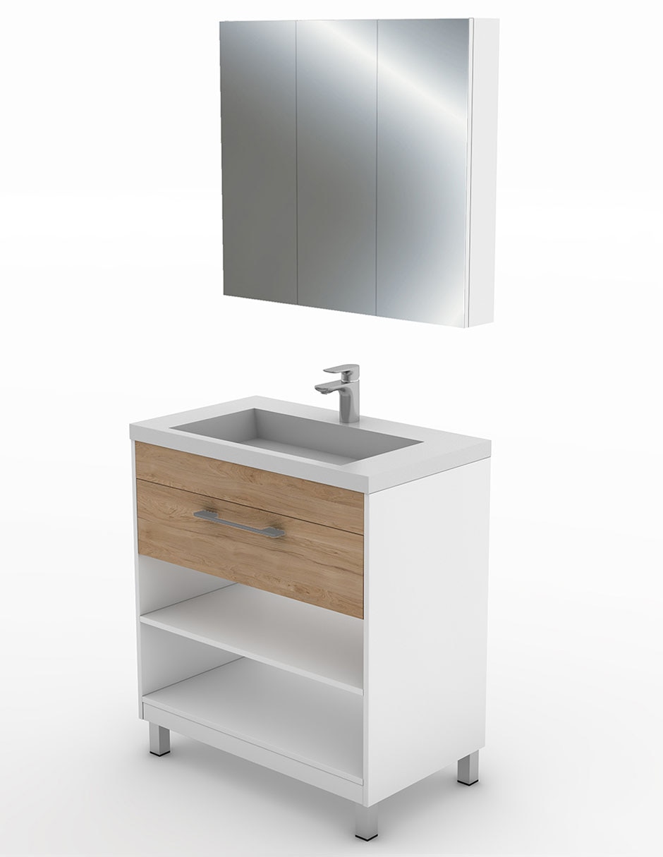 Paquete de baño Lucas de melamina armable 2