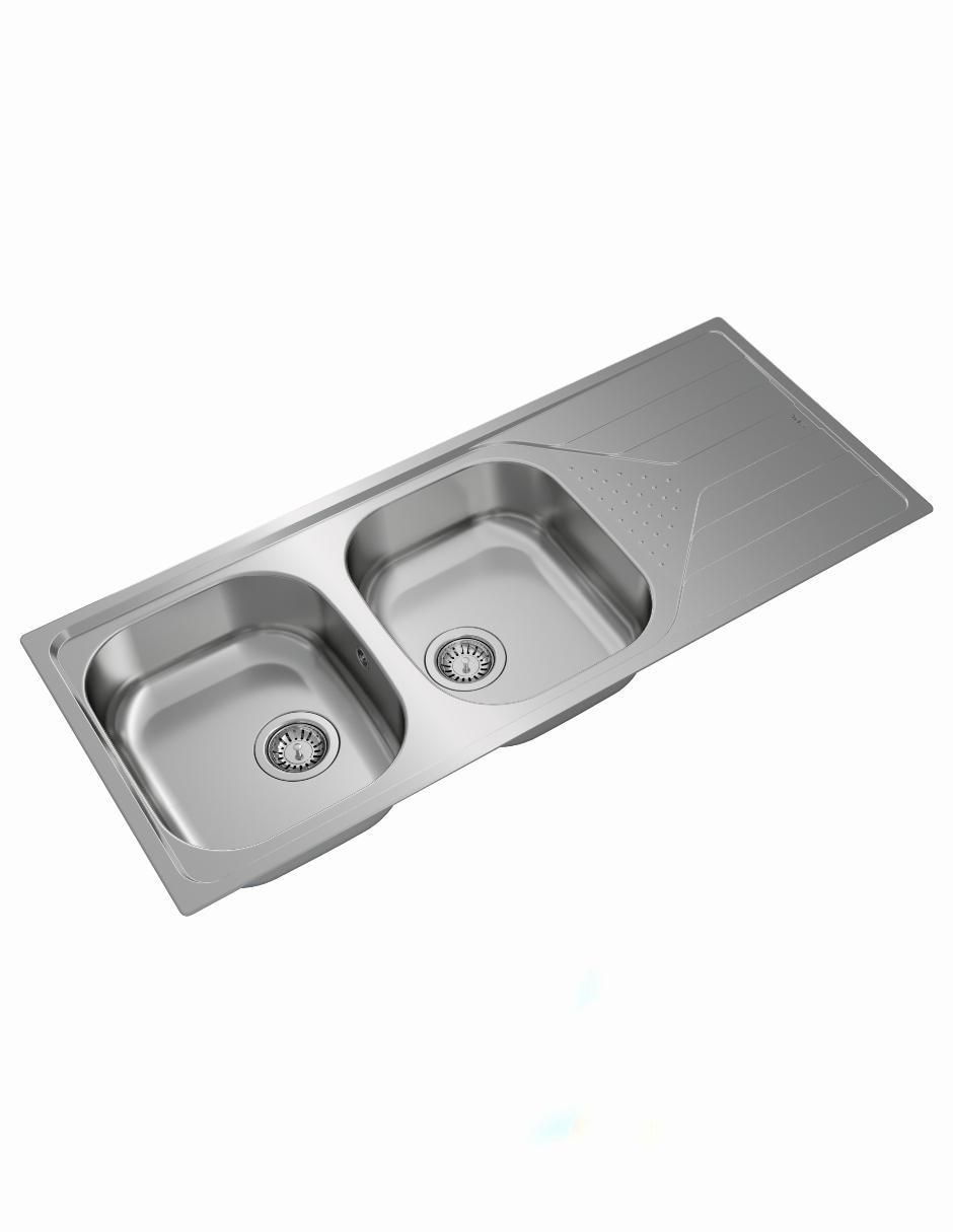 Tarja de acero inoxidable con escurridor derecho Mod 01