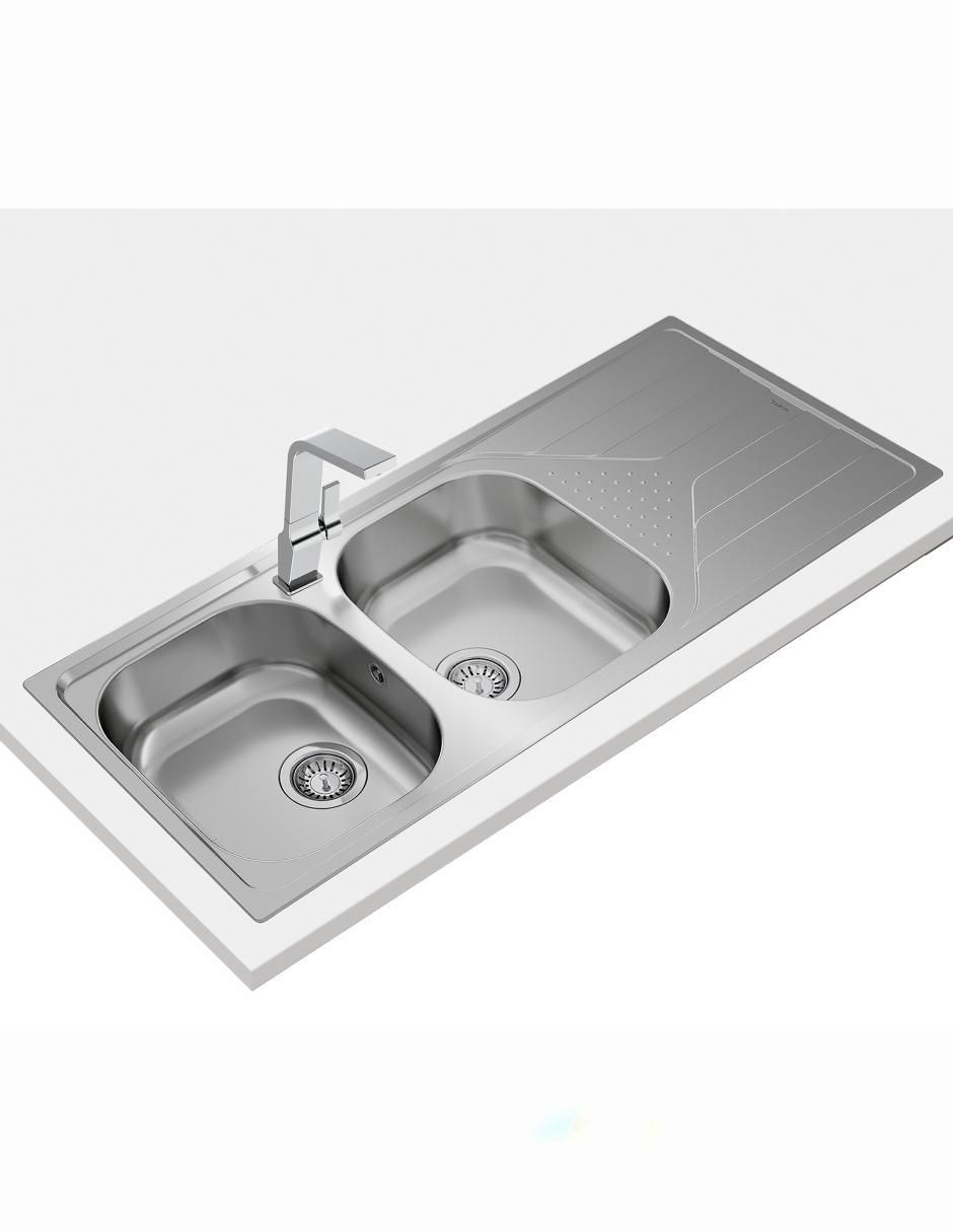 Tarja de acero inoxidable con escurridor derecho Mod 01