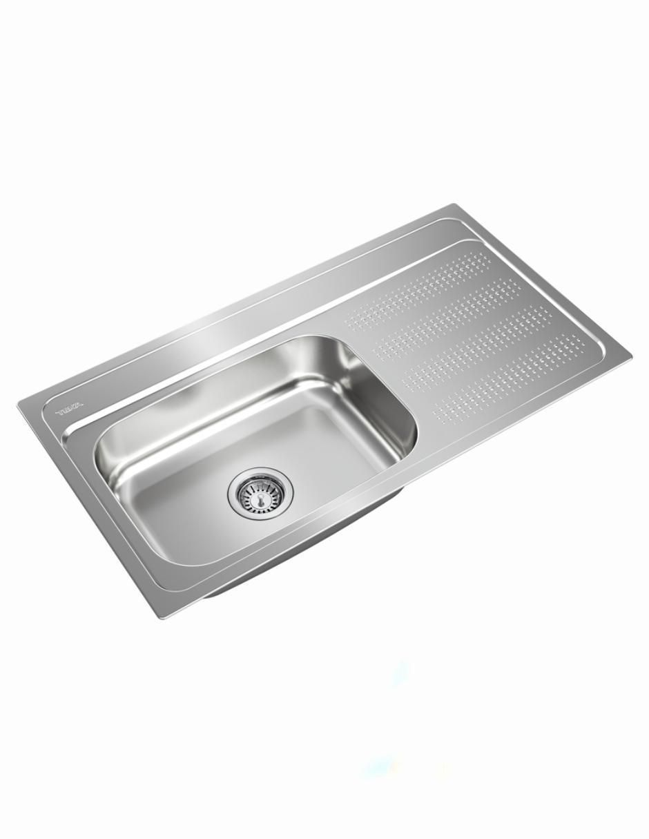 Tarja de acero inoxidable con escurridor derecho TOTAL GALAXY 950 T-XP 1B 1D R BW 3 3