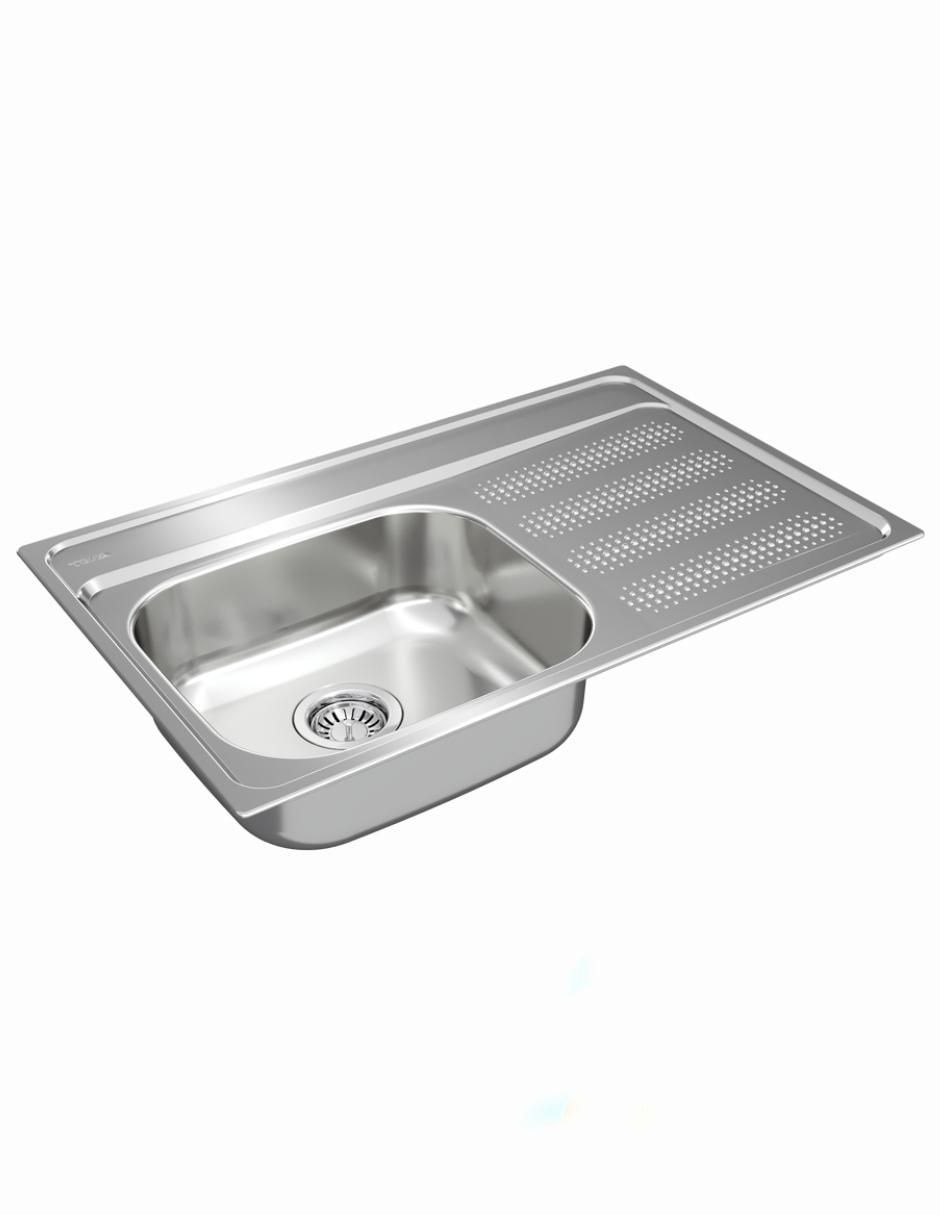Tarja de acero inoxidable con escurridor derecho TOTAL GALAXY 800 T-XP 1B 1D R BW 1 5