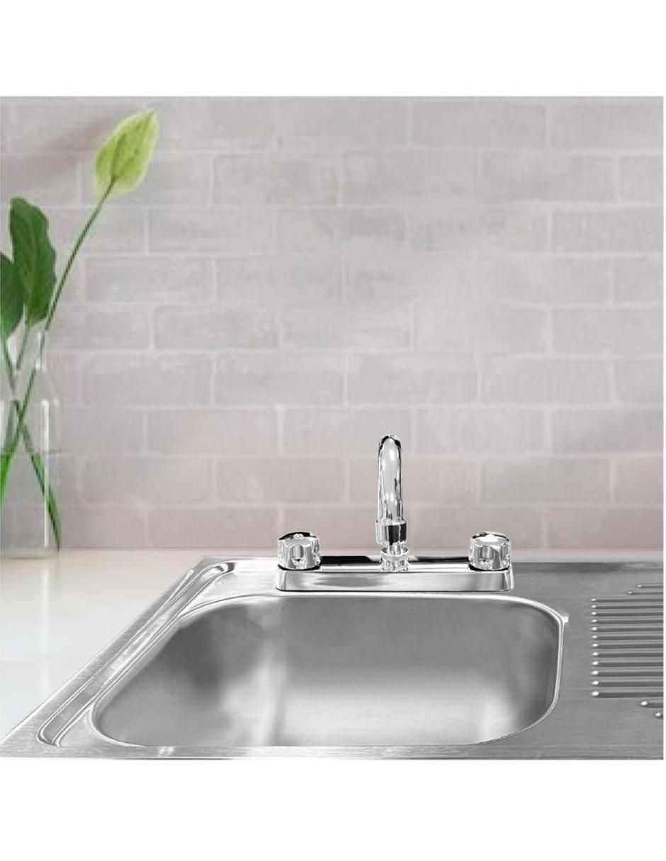 Tarja de acero inoxidable con escurridor derecho M402 2