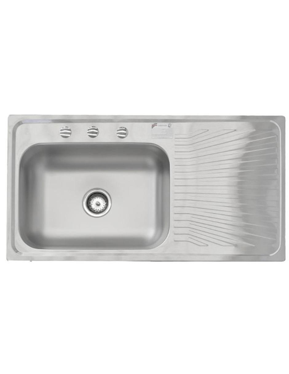 Tarja de acero inoxidable con escurridor derecho K202 Tarja de acero inoxidable con escurridor derecho K202
