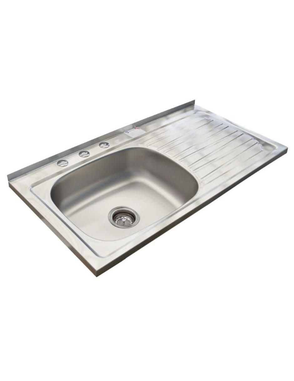 Tarja de acero inoxidable con escurridor derecho MC202 2